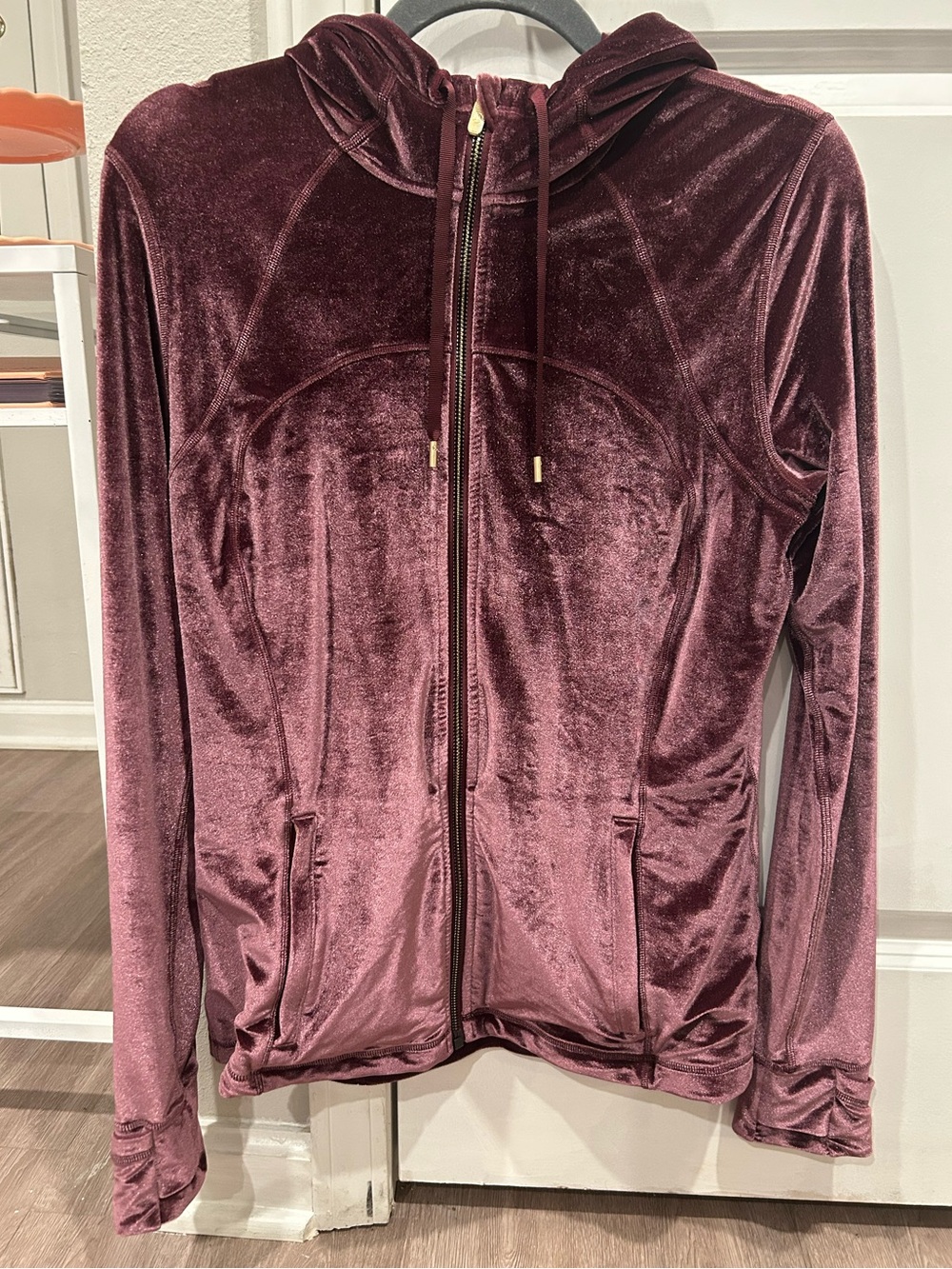 Lululemon Athletica Velvet Hooded Zip Jacket • Size 12